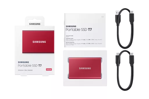 Samsung Portable SSD T7 500 GB Red