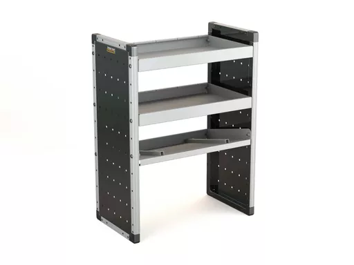 Trade Van Racking Single Unit - 2 Straight Shelves, 1 Angled Shelf - H1009mm x W750mm