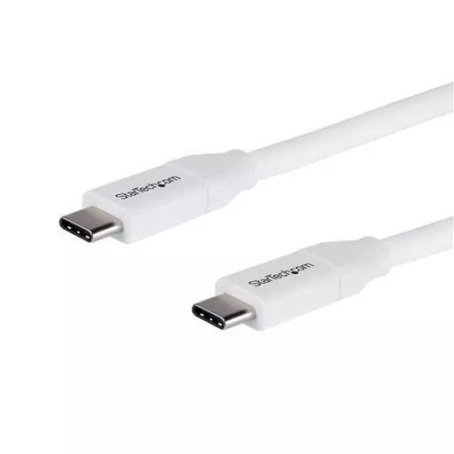 StarTech.com USB-C to USB-C Cable w/ 5A PD - M/M - White - 2 m (6 ft.) - USB 2.0 - USB-IF Certified