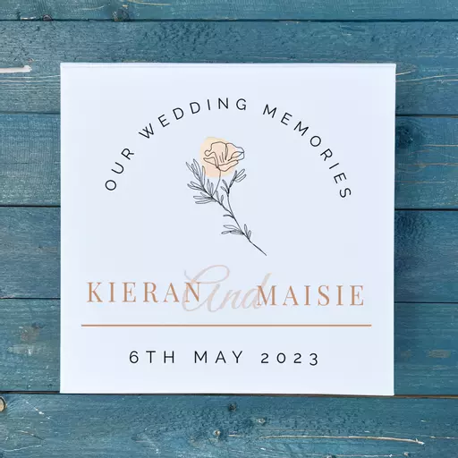 Personalised Flower Wedding Memory Gift Box