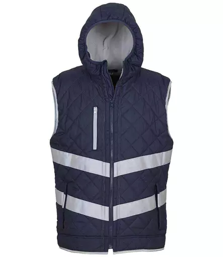 Yoko Hi-Vis Kensington Hooded Gilet