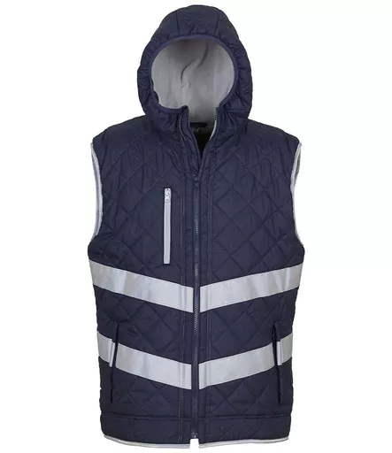 Yoko Hi-Vis Kensington Hooded Gilet