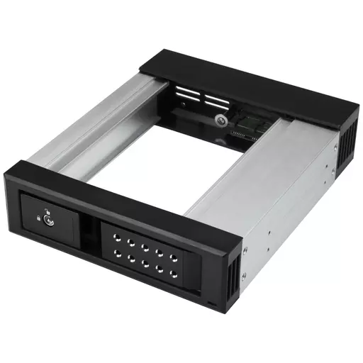 StarTech.com 5.25 to 3.5 Hard Drive Hot Swap Bay - For 3.5" SATA/SAS Drives - Trayless - Aluminum