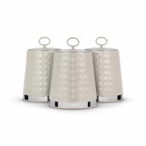 Solitaire Set of 3 Canisters