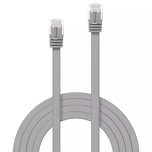 Lindy 1m Cat.6 U/UTP Flat Cable, Grey