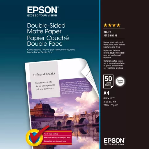 Epson Double Sided Matte Paper - A4 - 50 Sheets