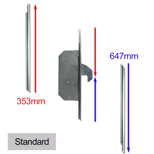 ASEC Modular Repair Lock Locking Point Extensions (Timber Door) - 2 Hook