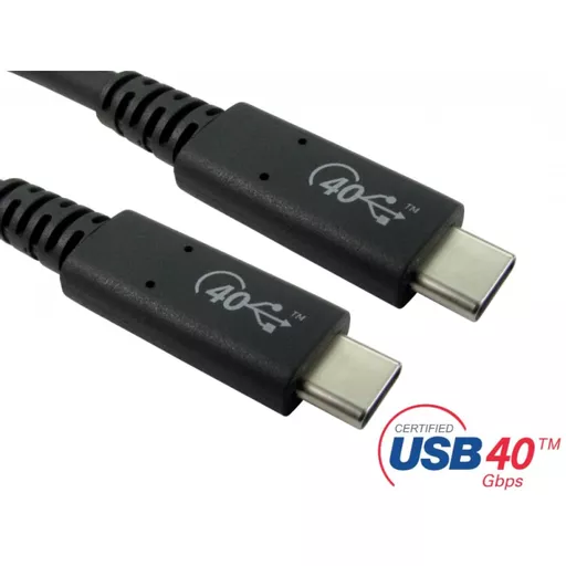 Certified USB4 40Gbps USB-C Male to USB-C Male Lead, 0.8M