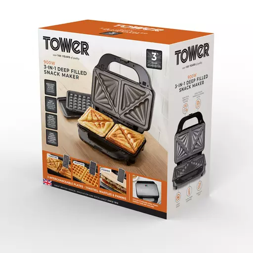 Tower Cerastone Deep Filled Sandwich Maker