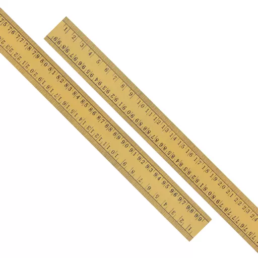 1 Metre Wooden Ruler Vertical reading cm both sides