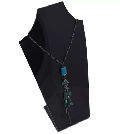 Black Acrylic Single Necklace Display Stand (L)