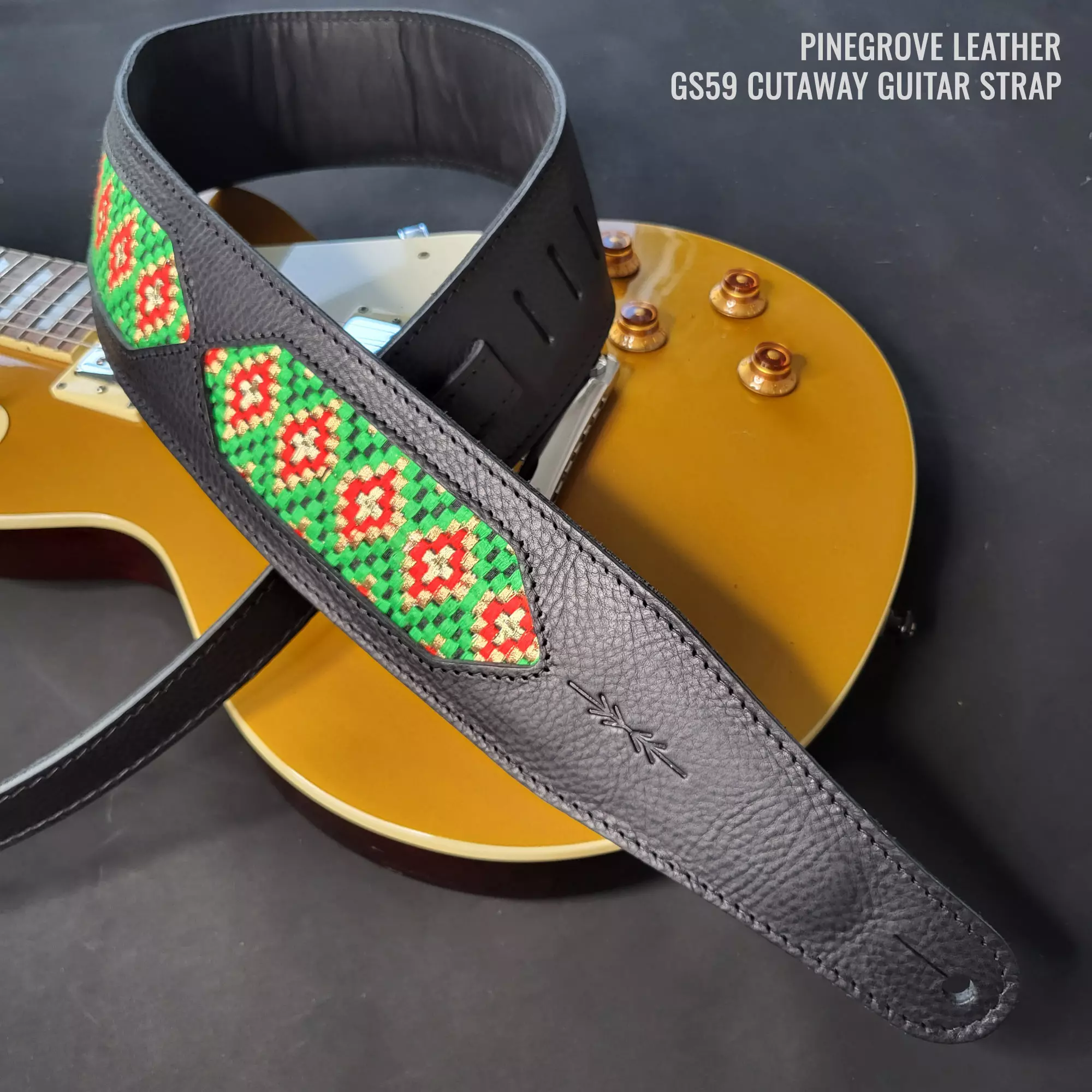 GS59 black Apache guitar strap Pinegrove 170009 ANNO.jpg