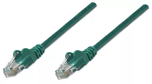 Intellinet Network Patch Cable, Cat5e, 2m, Green, CCA, U/UTP, PVC, RJ45, Gold Plated Contacts, Snagless, Booted, Lifetime Warranty, Polybag