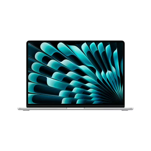 Apple MacBook Air 15", Silver, M3 chip with 8‑core CPU, 10‑core GPU, 16‑core Neural Engine, 16GB unified memory, 256GB SSD storage, Backlit Magic Keyboard with Touch ID - British, 35W Dual USB-C Power Adapter, UK Power Supply