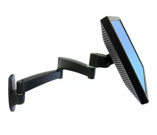 Ergotron 200 Series Wall Mount Arm, 2 Extensions 61 cm (24") Black