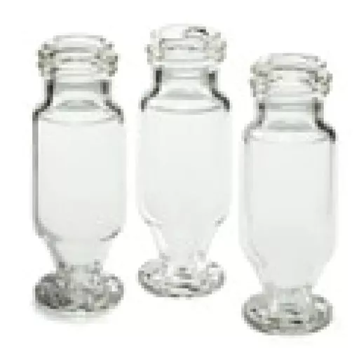 Vial, clear, micro-sampling, wineglass shape, 12 x 32 screw top, 15