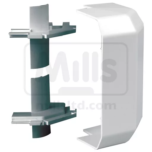 Mono Plus 20 3 Compartment Dado Trunking External Bend EXB20WH