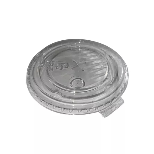 9/12/16/20oz RPET Flat Lid With Straw Slot Clear