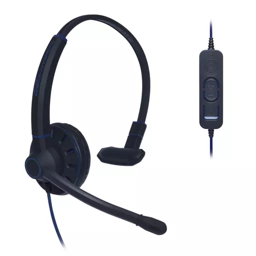 JPL Commander-1 V2 Headset Wired Head-band Office/Call center USB Type-A Black, Blue