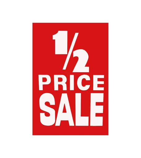'1/2 Price Sale' Poster - 500mm x 750mm