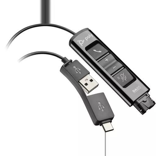 POLY DA85 USB to QD Black Adapter TAA