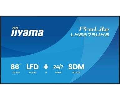 iiyama LH8675UHS-B2AG 86" Signage Display