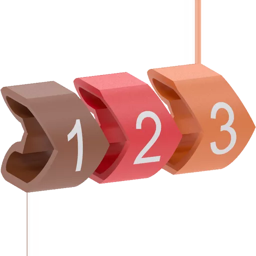 Bagged Cable Markers 0 to 9