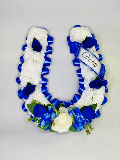 Horseshoe Funeral Tribute - Memorial any colour