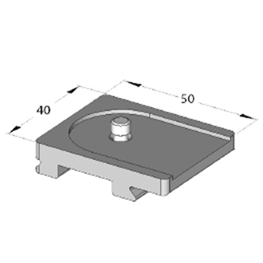 Arca Swiss Classic quick release plate for Leica M 1/4 ", Length 40mm x Width 49.3mm