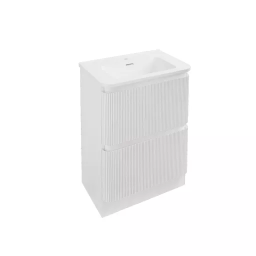 Belice 60cm Floorstanding Drawer Vanity Unit -  High Gloss White