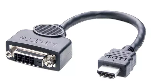 Lindy HDMI/DVI-D adapt.cable 0,2mM/F