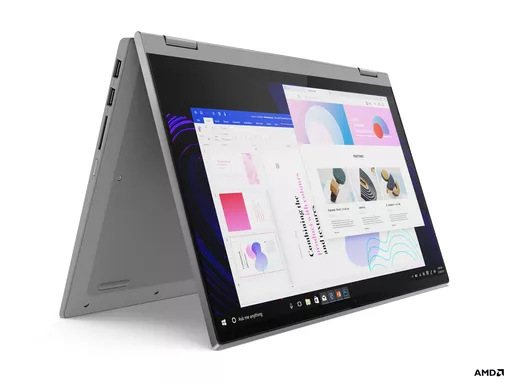 Lenovo IdeaPad Flex 5 14ALC05 AMD Ryzen™ 7 5700U Hybrid (2-in-1) 35.6 cm (14") Touchscreen Full HD 8 GB DDR4-SDRAM 512 GB SSD Wi-Fi 6 (802.11ax) Windows 10 Home in S mode UK English Grey, Platinum