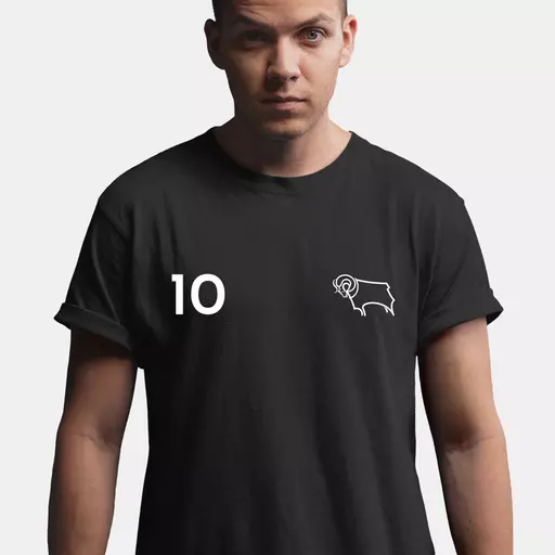 Derby County Retro Men's T-Shirt - Black