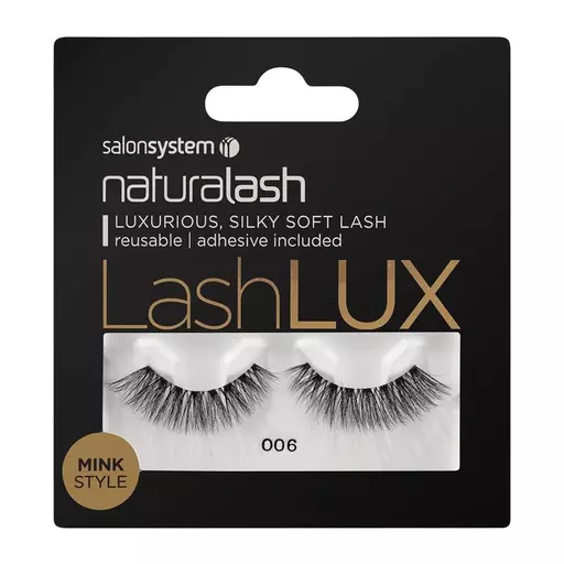 Salon System Naturalash Lashlux 006 Black Mink Style Strip Lashes