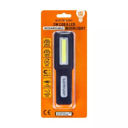 Electralight 3 Watt COB + LED Rechargeable Work Light (160 Lumens)