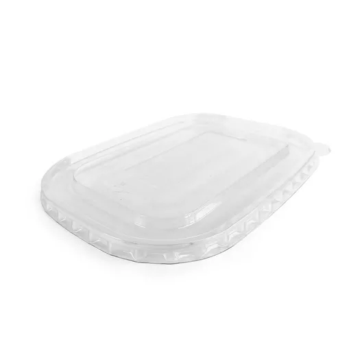 500-1000ml PET Rectangular Food Bowl Lid Clear