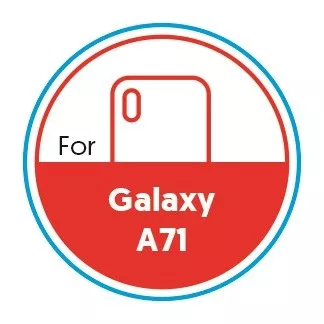 Smartphone Circular 20mm Label - Galaxy A71 - Red