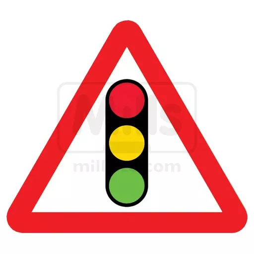 Quickfit Traffic Signals Ahead (543) Plate 750mm - 300mm Centres