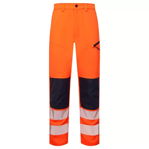 Essentials Hi Vis Eco Coolair 4-Way Stretch Orange Trousers