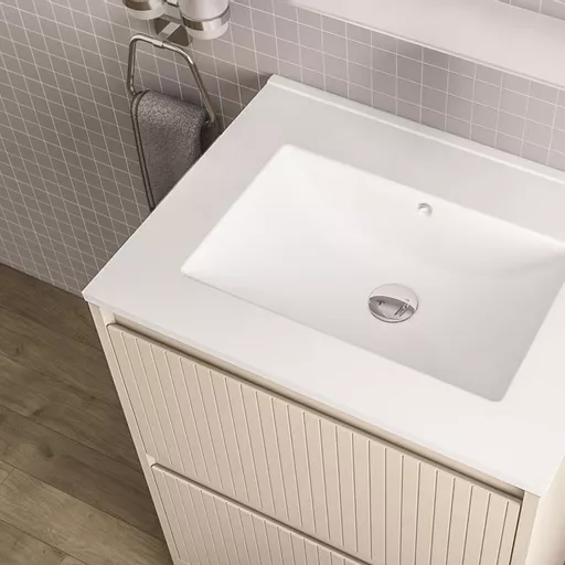 Universal 800 Square Ceramic Basin No Tap Holes