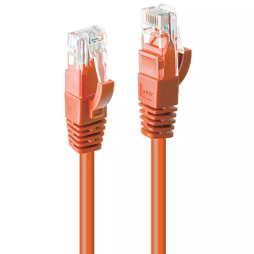 Lindy 0.3m Cat.6 U/UTP Cable, Orange