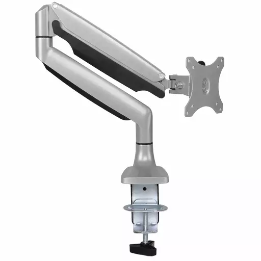 StarTech.com Desk Mount Monitor Arm - Heavy Duty Ergonomic VESA Monitor Arm - Single 9kg Display - Full Motion, Height Adjustable, Articulating - Aluminum - C-Clamp/Grommet - Silver