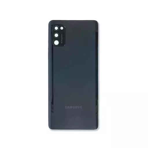Back Cover w/ Camera Lens (Service Pack) (Black) - For Galaxy A41 (A415)