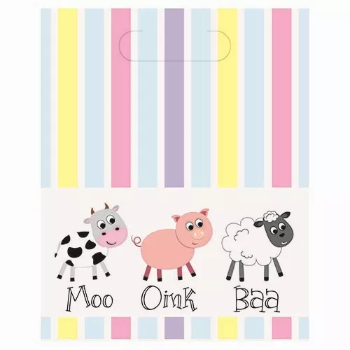 Farm Animal Fun Party Bag - Pack of 8