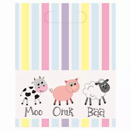 Farm Animal Fun Party Bag - Pack of 8