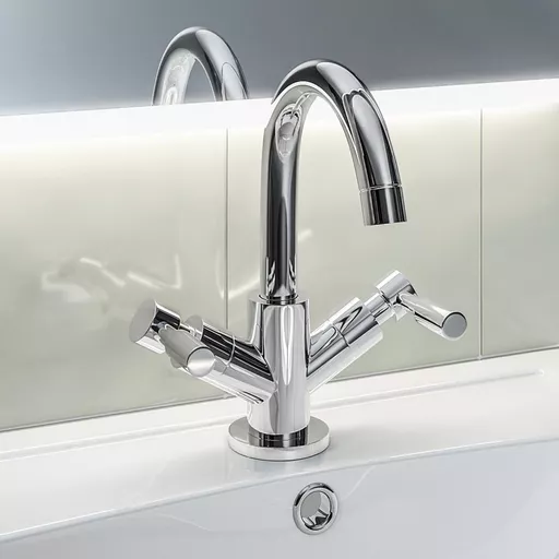 Leith Basin Mono Tap with Push Button Waste Chrome