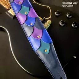 GS92 dragon skin guitar strap Purple Flip cu ANNO 181910.jpg