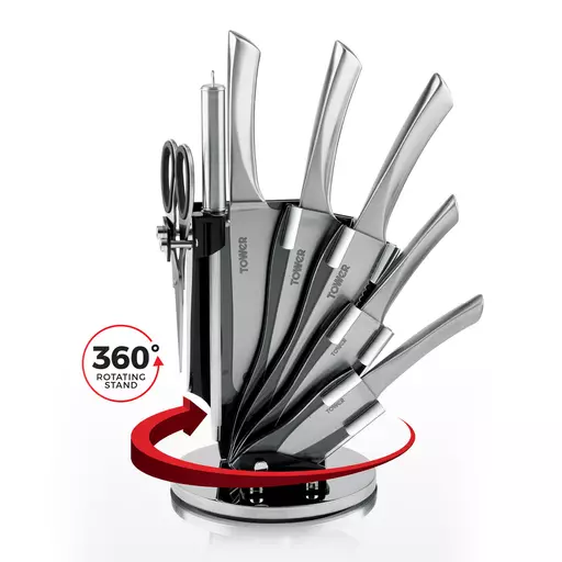 7 Piece Stainless Steel Knife Set with Stand