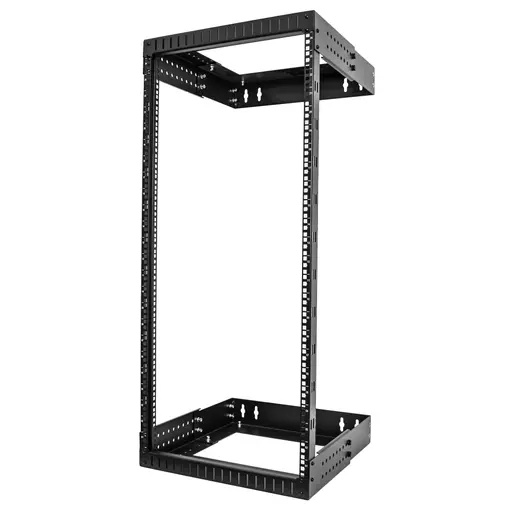 StarTech.com 24U 19" Wall Mount Network Rack - Adjustable Depth 12-20" 2 Post Open Frame Server Room Rack for AV/Data/ IT Communication/Computer Equipment/Switch w/Cage Nuts & Screws