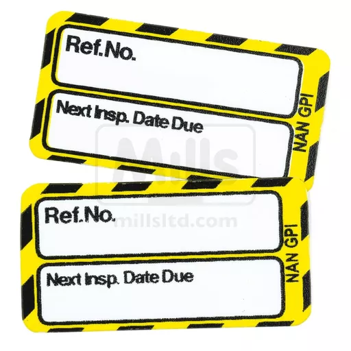 Nanotag Insert Yellow - Next Inspection Date Due (Individual)